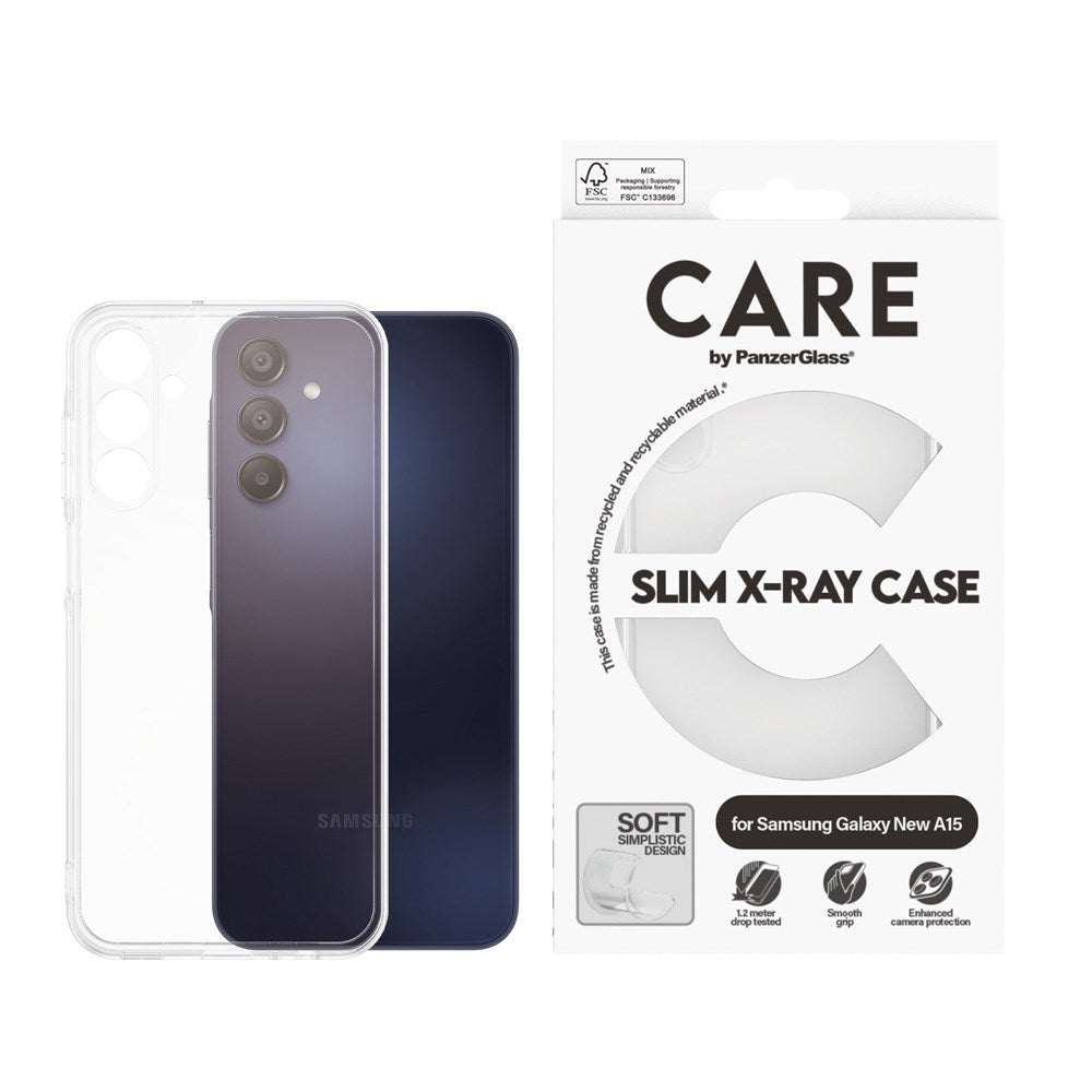 CARE by PanzerGlass Samsung Galaxy A16 FASHION X-Ray Soft Basic Bagside Cover - Transparent