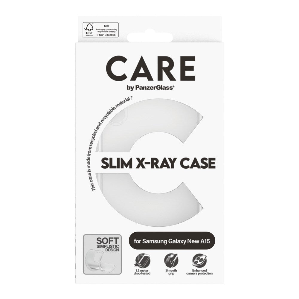 CARE by PanzerGlass Samsung Galaxy A16 FASHION X-Ray Soft Basic Bagside Cover - Transparent