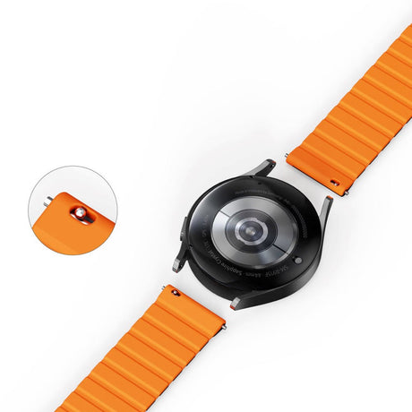 Smartwatch Rem 20mm Dux Ducis LD-Series Magnetisk Silikone Rem - Sort / Orange