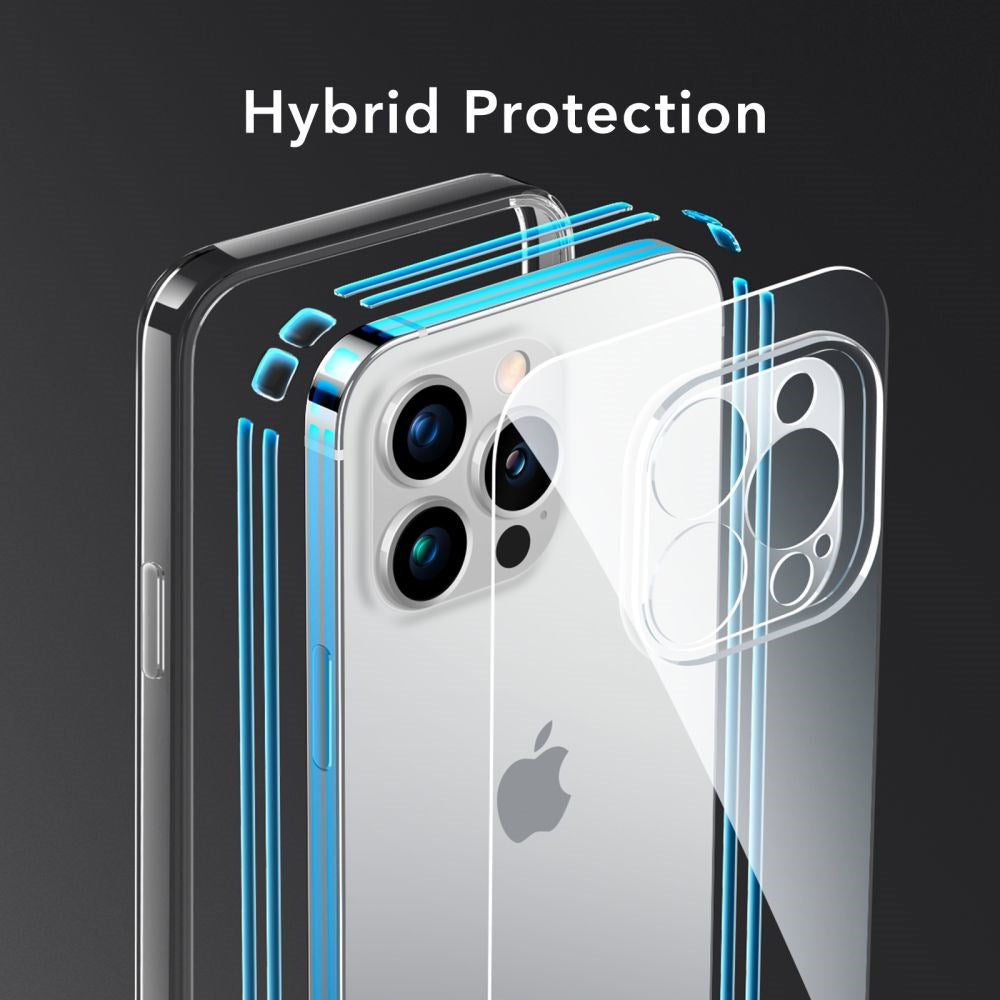 iPhone 14 Pro ESR Ice Shield Hybrid Air-Guard Bagside Cover - Gennemsigtig