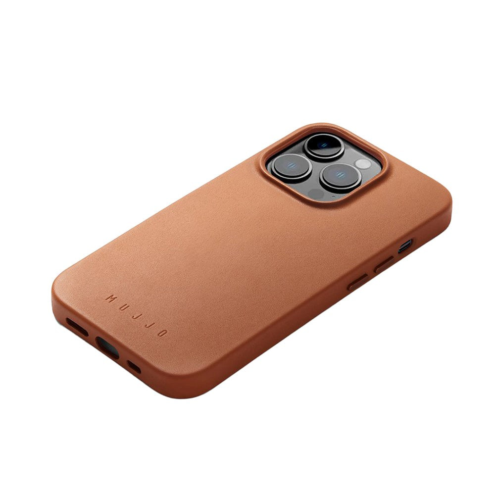 Mujjo iPhone 14 Plus Leather Cover - MagSafe Kompatibel - Brun