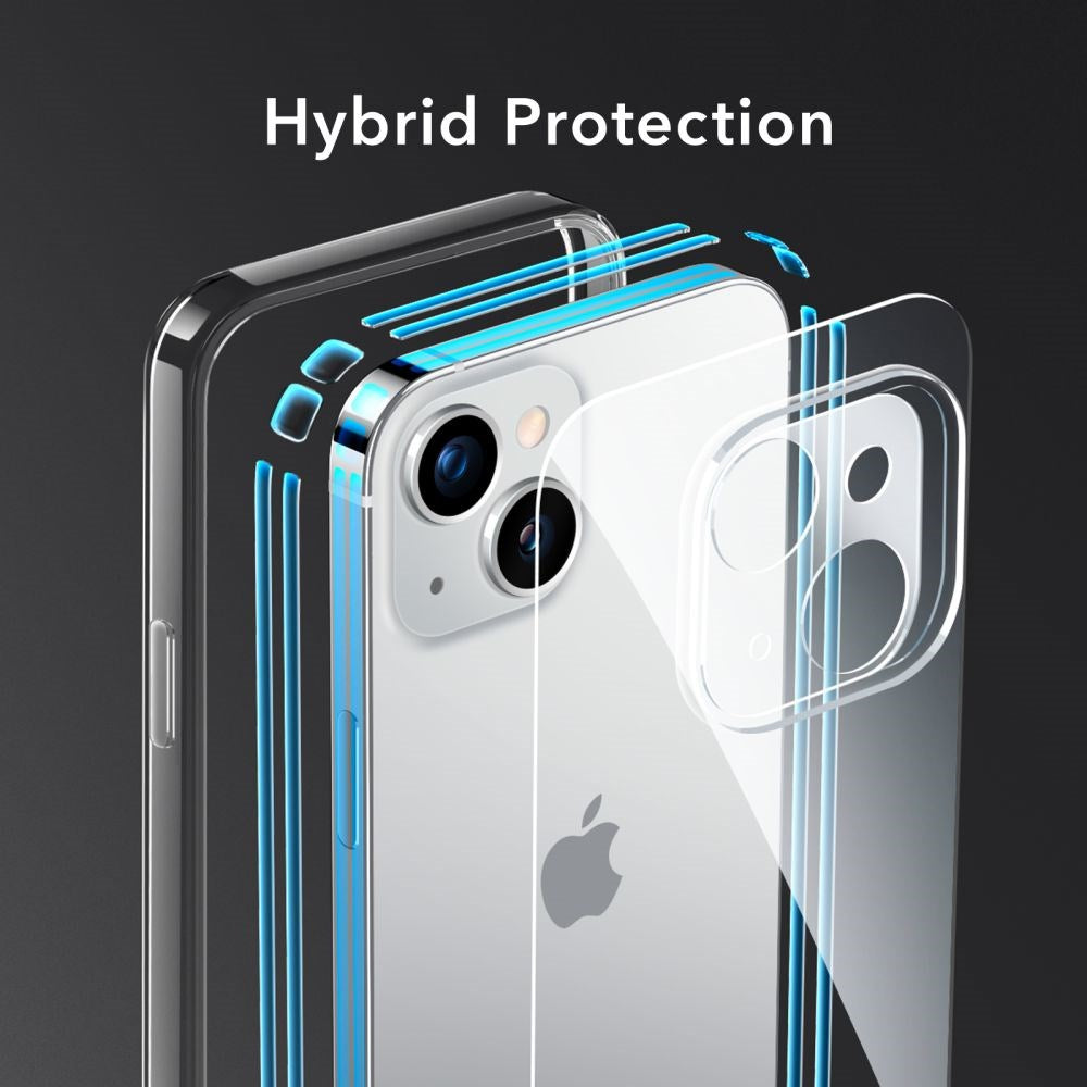 iPhone 14 Plus ESR Ice Shield Hybrid Air-Guard Bagside Cover - Gennemsigtig