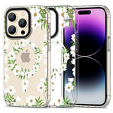 iPhone 15 Pro Tech-Protect MagMood Bagside Cover - MagSafe Kompatibel - White Daisy