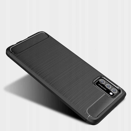 Xiaomi Poco M3 Tech-Protect Fleksibelt Plastik Carbon Cover - Sort