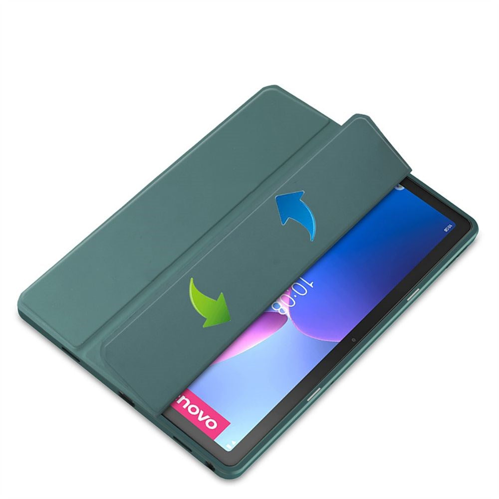 Lenovo Tab M10 Plus (3. Gen) 10.6" (TB-125F/128F) Tech-Protect SC Hybrid Tri-fold Cover - Grøn