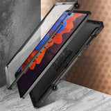 Samsung Galaxy Tab S9 FE+ (Plus) Håndværker Cover - Supcase Beetle Unicorn Pro Bagside Cover m. Beskyttelsesfilm - Sort