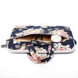 Canvaslife Briefcase Taske Til MacBook / PC 13-14" - Navy Rose