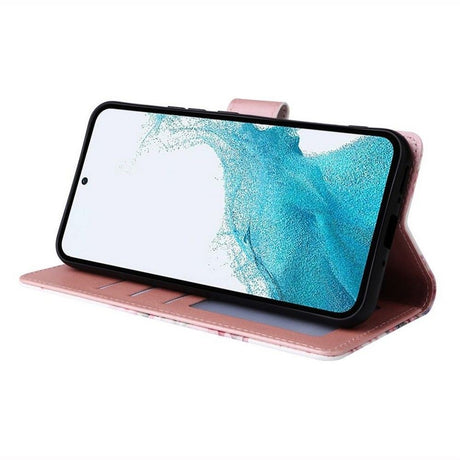 Samsung Galaxy A15 (5G) / A15 Tech-Protect Wallet Flip Cover m. Pung & Ståfunktion - Marmor