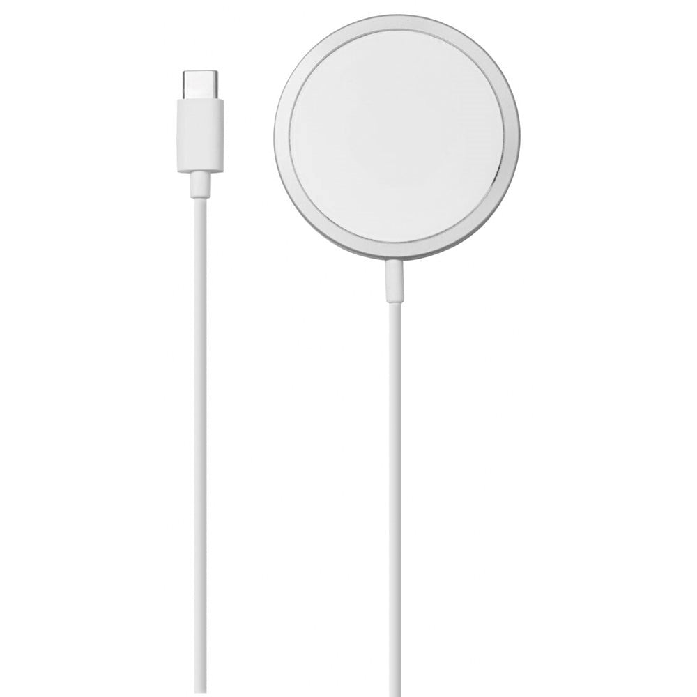 Vivanco Trådløs Oplader 15W - MagSafe Kompatibel - Hvid