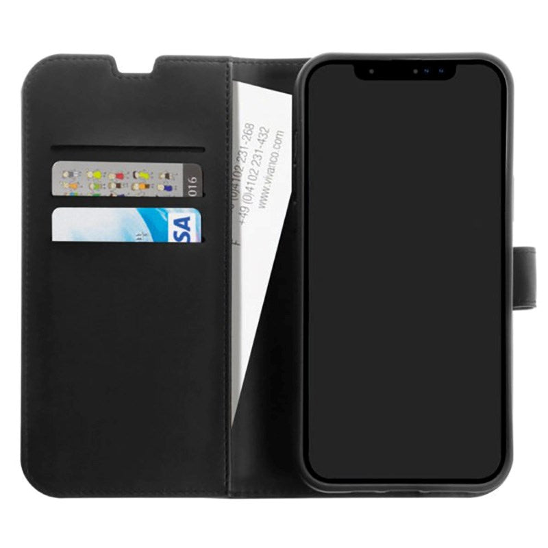 iPhone 14 Pro Vivanco Classic Wallet Kunst Læder Flip Cover m. Pung - Sort