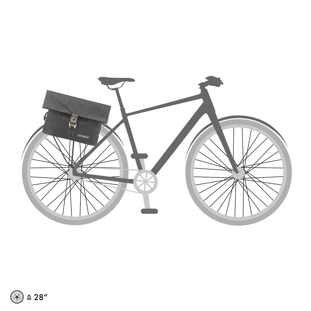 ORTLIEB Twin-City 9L Kombi-Cykeltaske (30 x 39 x 12cm) - Grå