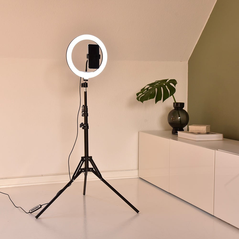 4smarts LoomiPod Selfie Tripod m. RGB Ring Light & Opbevaringstaske