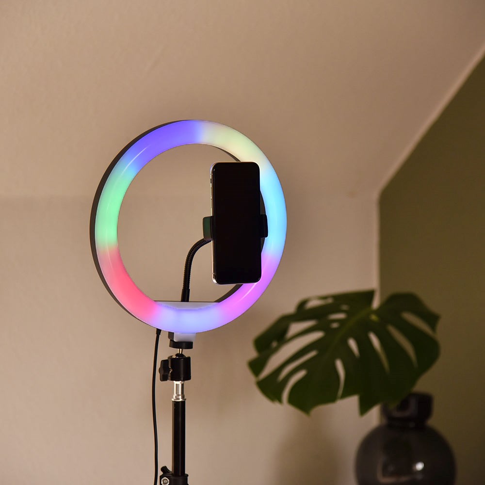 4smarts LoomiPod Selfie Tripod m. RGB Ring Light & Opbevaringstaske