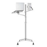 4Smarts ErgoFix H17 Universal Stander m. Hjul til Smartphone / Tablet & Laptop - Sølv