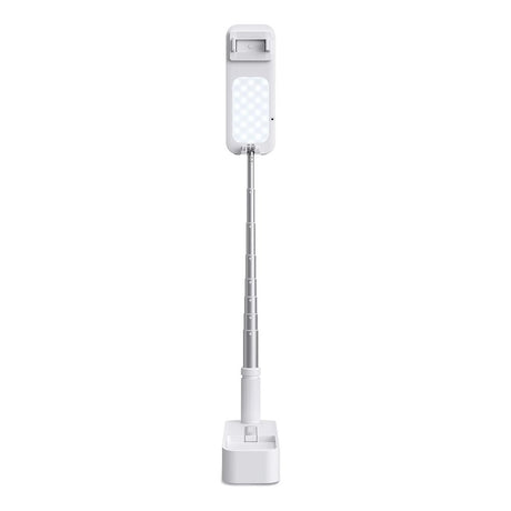 4smarts LoomiPod Fold Selfie Stander til Mobil m. Led Lampe & Bluetooth Fjernbetjening - Hvid