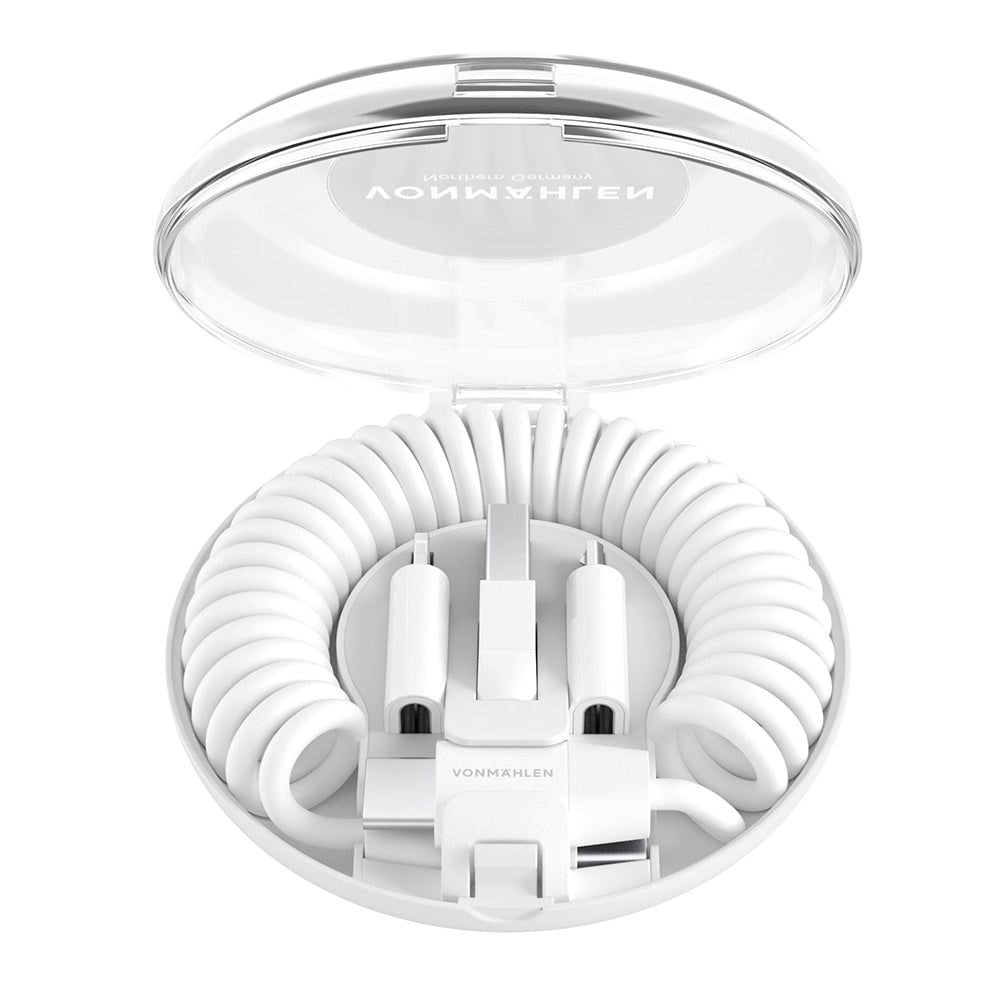 VONMÄHLEN Allroundo C 6-in-1 -15W Kabel 0,75m Lightning  / USB-C / Micro USB / UBS-A - Hvid