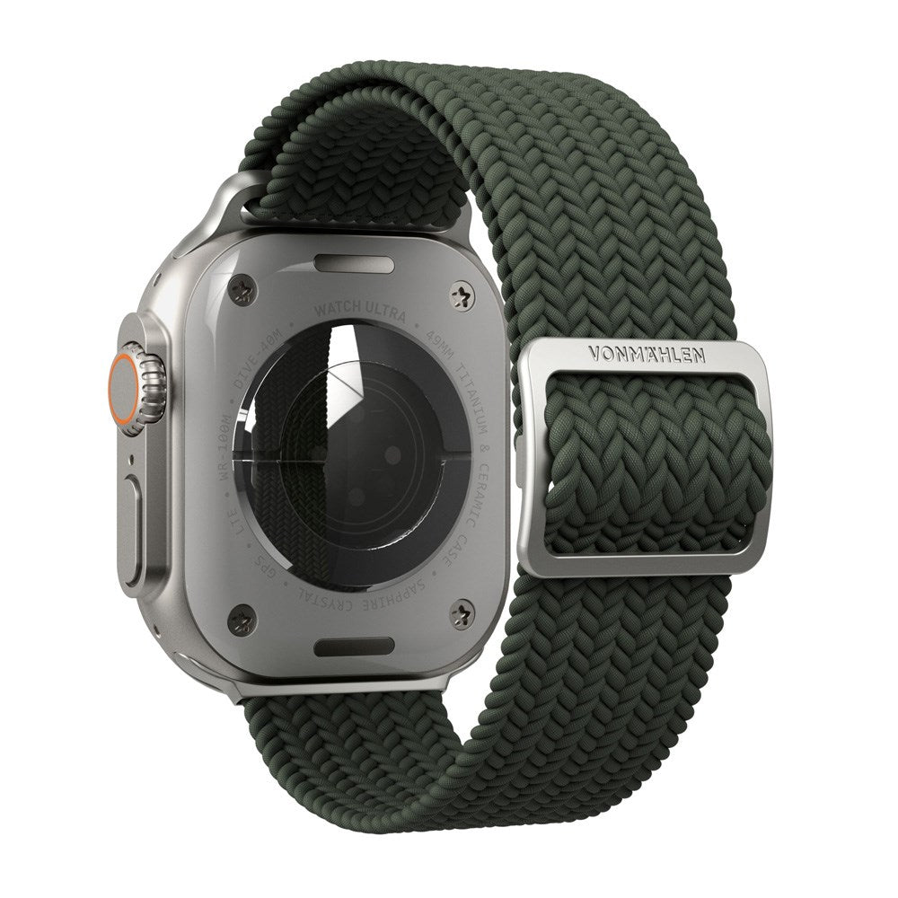 Vonmählen Apple Watch (38/40/SE/41/42mm) Woven Loop Nylon Urrem - Olive