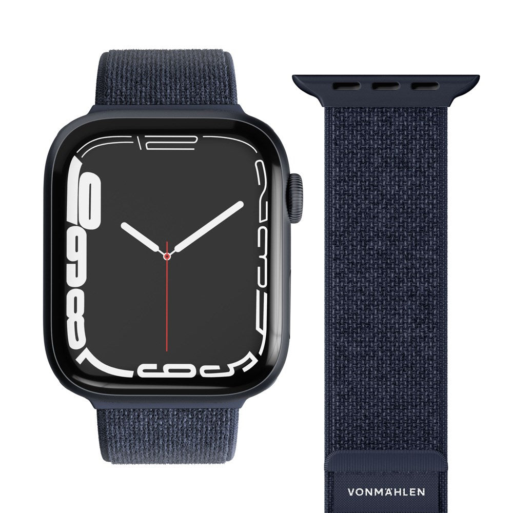 Apple Watch (38/40/SE/41/42mm) Vonmählen Fitness Loop 2 Nylon Urrem - Blå