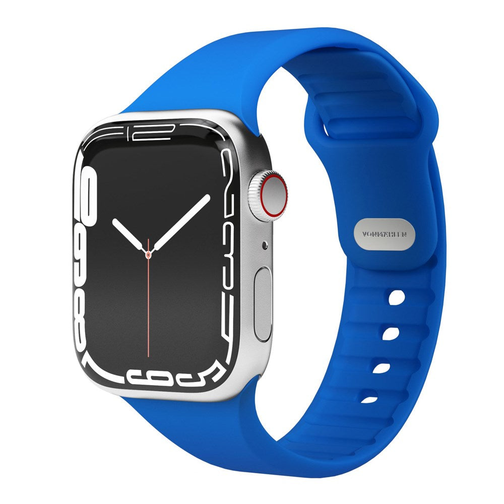 Vonmählen Apple Watch (42/44/SE/45/46/49mm) Classic Band 2 Genanvendt Silikone Rem - Blå