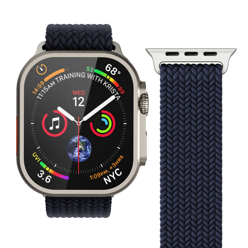 Vonmählen Apple Watch (42/44/45/SE/46/49mm) Woven Loop Nylon Urrem - Navy