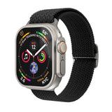 Vonmählen Apple Watch (42/44/45/SE/46/49mm) Woven Loop Nylon Urrem - Black