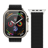Vonmählen Apple Watch (42/44/45/SE/46/49mm) Woven Loop Nylon Urrem - Black