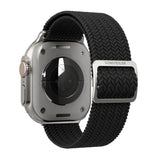 Vonmählen Apple Watch (42/44/45/SE/46/49mm) Woven Loop Nylon Urrem - Black