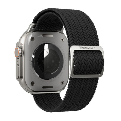 Vonmählen Apple Watch (42/44/45/SE/46/49mm) Woven Loop Nylon Urrem - Black