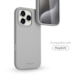 Vonmählen iPhone 16 Pro Eco Silikone Bagside Cover - MagSafe Kompatibel - Light Grey