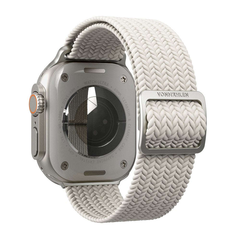 Vonmählen Apple Watch (42/44/45/SE/46/49mm) Woven Loop Nylon Urrem - Cream