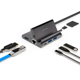 4smarts 7-i-1 USB-C Hub Universal Stander - Mobil & Tablet - Grå