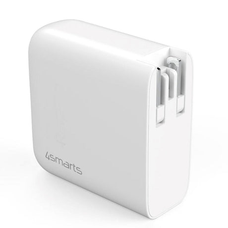 65W PD 4smarts Charger GaN Flex - Vægoplader m. 1 x USB-A & 2 x USB-C - Hvid