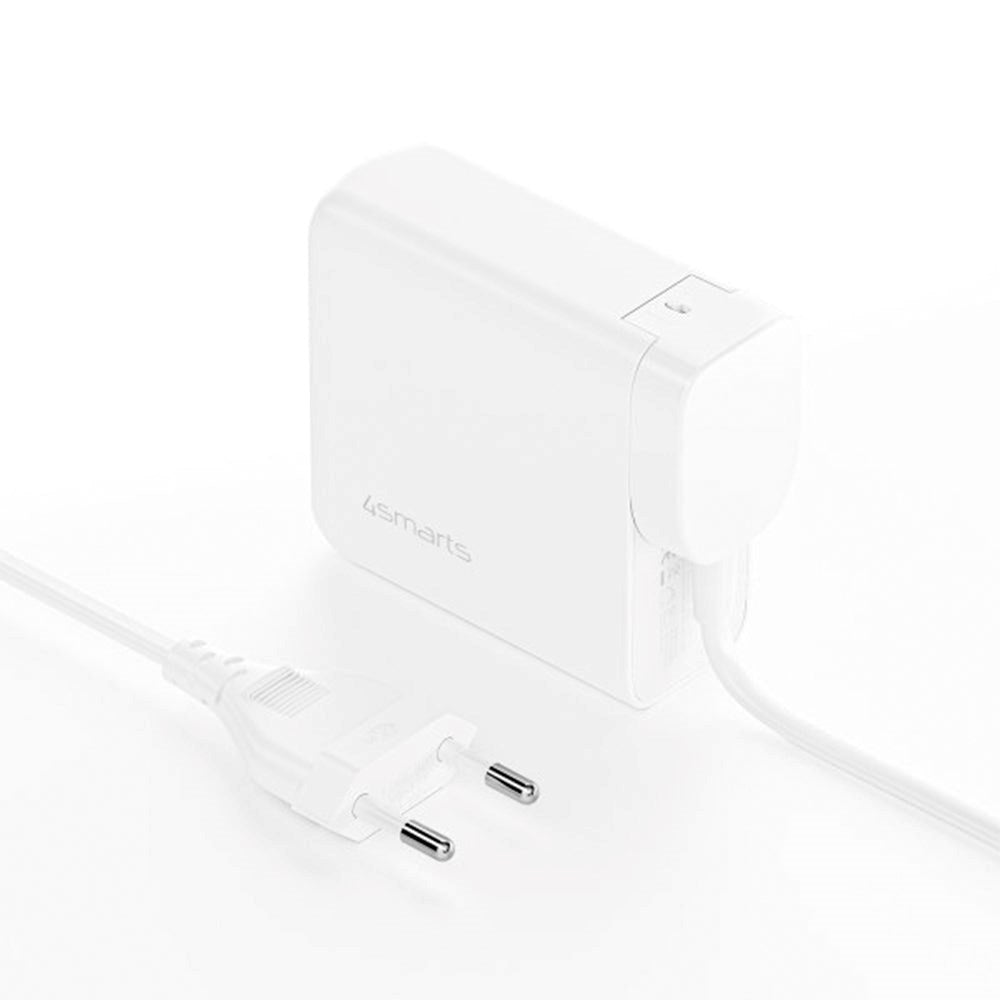 4smarts 100W PD Charger GaN Flex Pro - Vægoplader m. 1 x USB-A & 3 x USB-C - Hvid