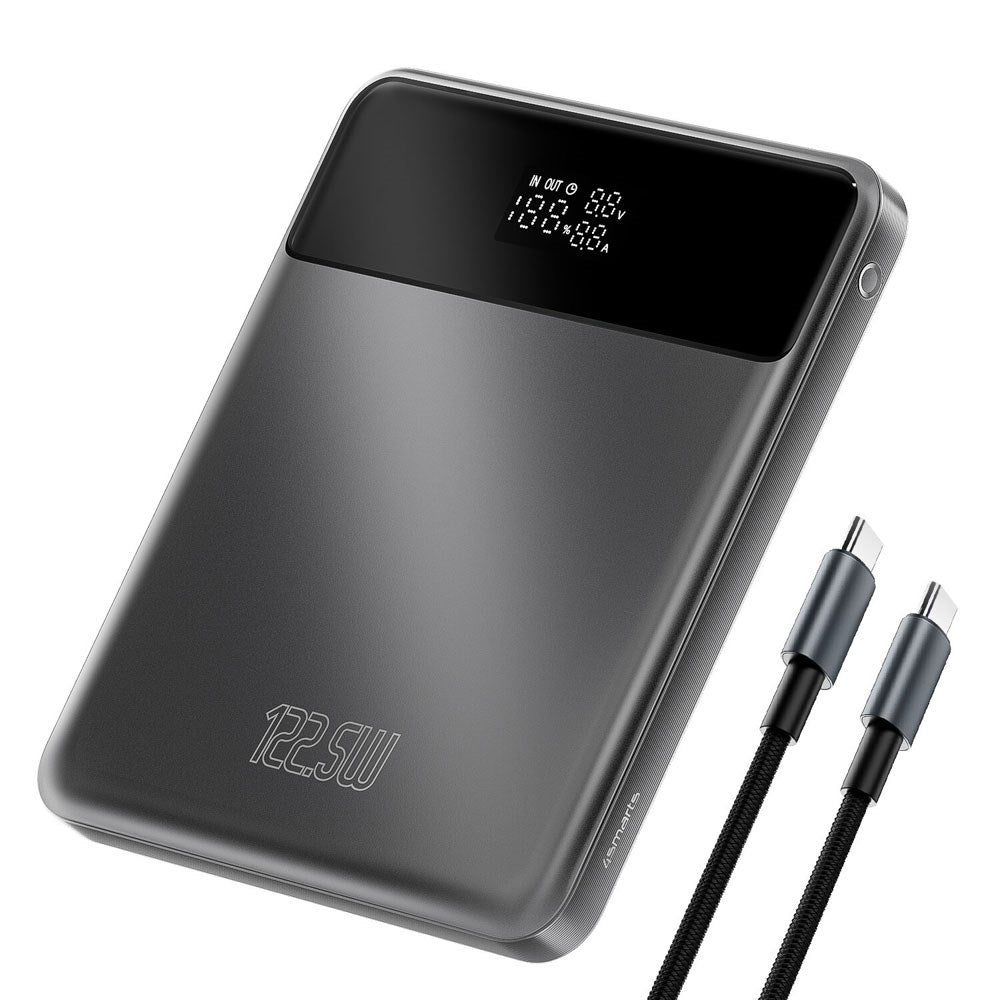 4smarts Enterprise Slim 20.000mAh Powerbank 122.5W m. USB-C Kabel - Grå