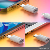 4Smarts Lightning til USB-C Adapter - 2 stk. - Hvid