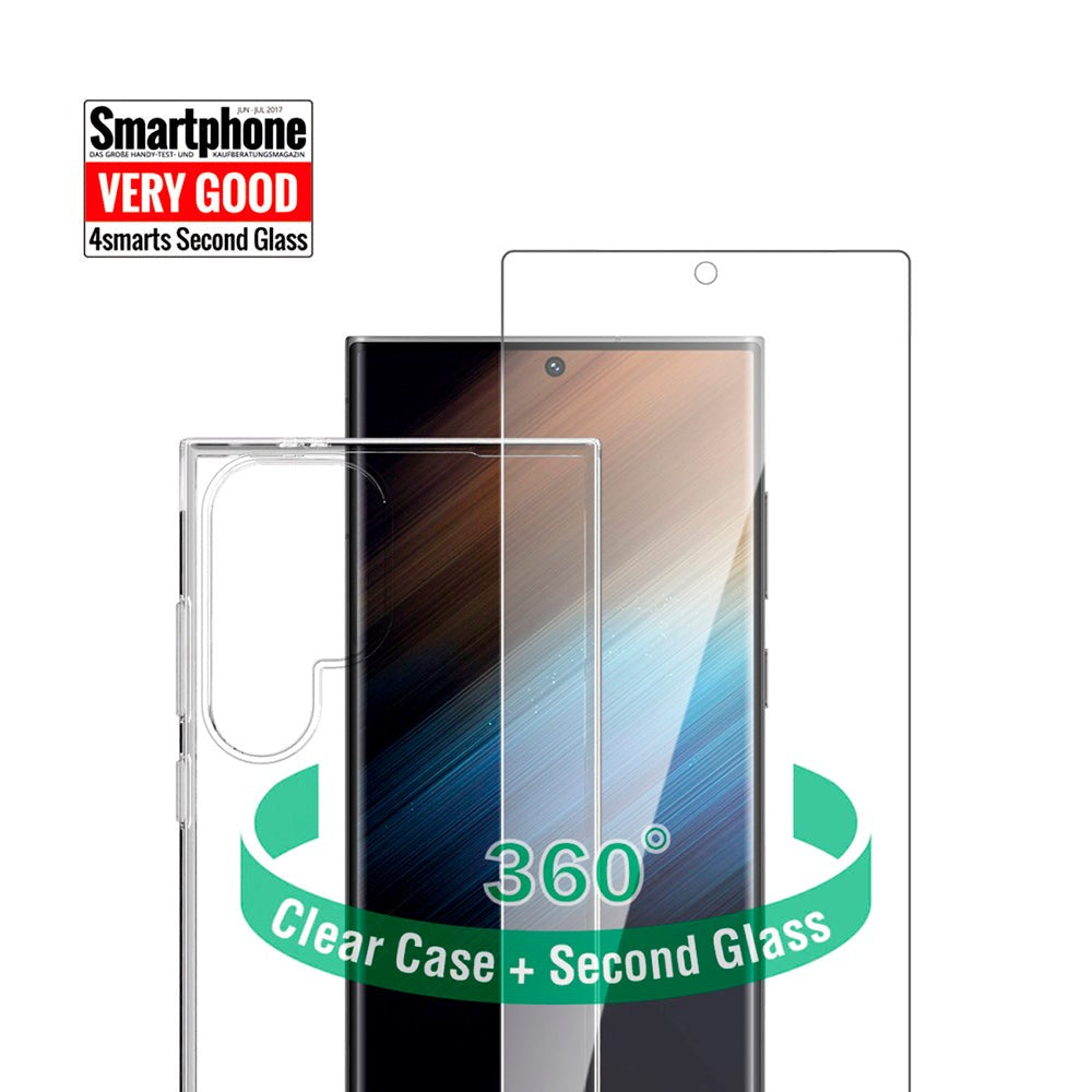 Samsung Galaxy S24 Ultra 4smarts Second Glass X-Pro 360° Protection Set (Cover + Hærdet Glas)