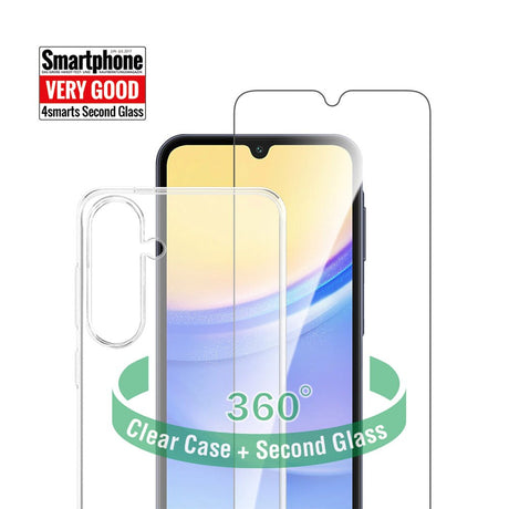 Samsung Galaxy A15 / A15 (5G) 4smarts Second Glass X-Pro 360° Protection Set (Cover + Hærdet Glas)