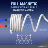 4smarts Magnetisk USB-C til USB-C Kabel 100W PD - 1.5m - Hvid