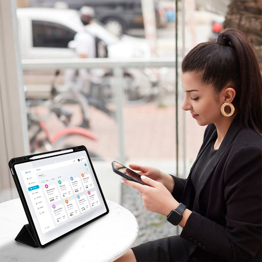 iPad Pro 13" (2025 / 2024) 4smarts Basic Folio Cover m. Pen Holder - Sort