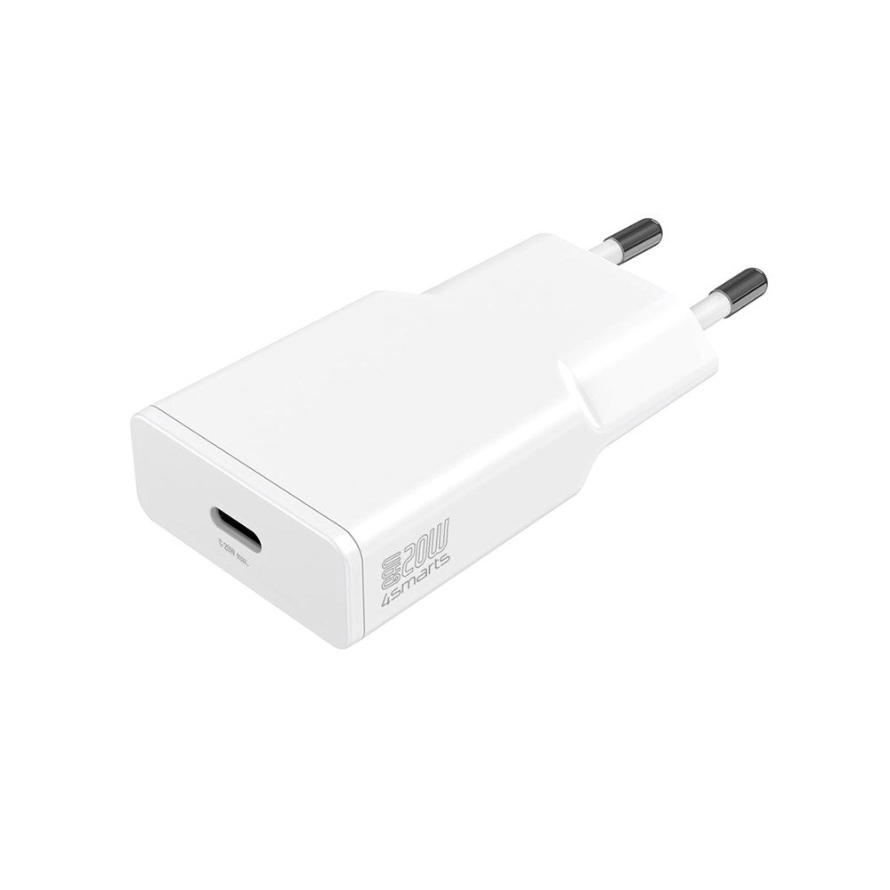 4Smarts PD Slim Vægoplader GaN 20W m. USB-C - Hvid