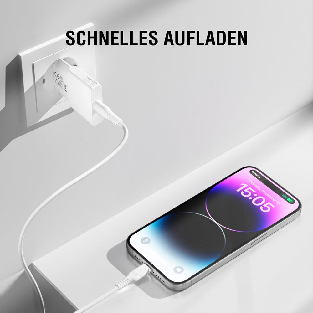 4Smarts PD Slim Vægoplader GaN 20W m. USB-C - Hvid