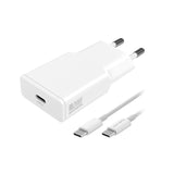 4Smarts PD Slim USB-C Vægoplader 20W GaN m. USB-C Kabel - Hvid