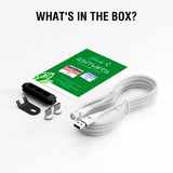 Magnetisk Kabel m. USB-C/A - 4smarts - 100W - 1.8m - Hvid