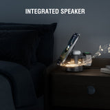 4smarts 3-i-1 Trådløs Oplader - Indbygget Lys / Bluetooth - Smartphone / Smartwatch / AirPods - MagSafe / Qi2 Kompatibel - Grå