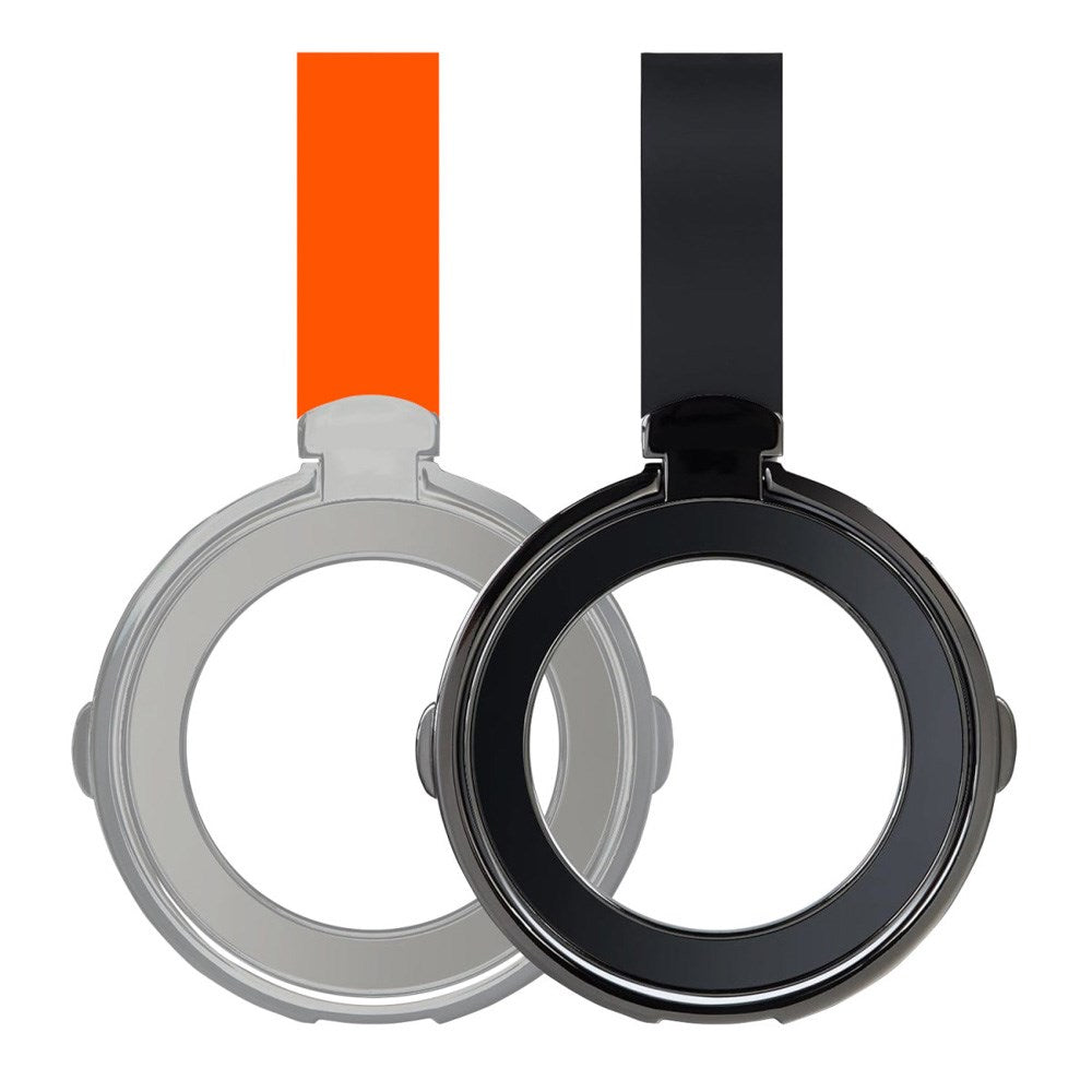 Magnetisk Finger Ring - 4smarts - MagSafe Kompatibel - 2 stk - Sort / Orange