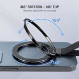 Magnetisk Finger Ring - 4smarts - MagSafe Kompatibel - 2 stk - Sort / Orange