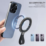 Magnetisk Finger Ring - 4smarts - MagSafe Kompatibel - 2 stk - Sort / Orange