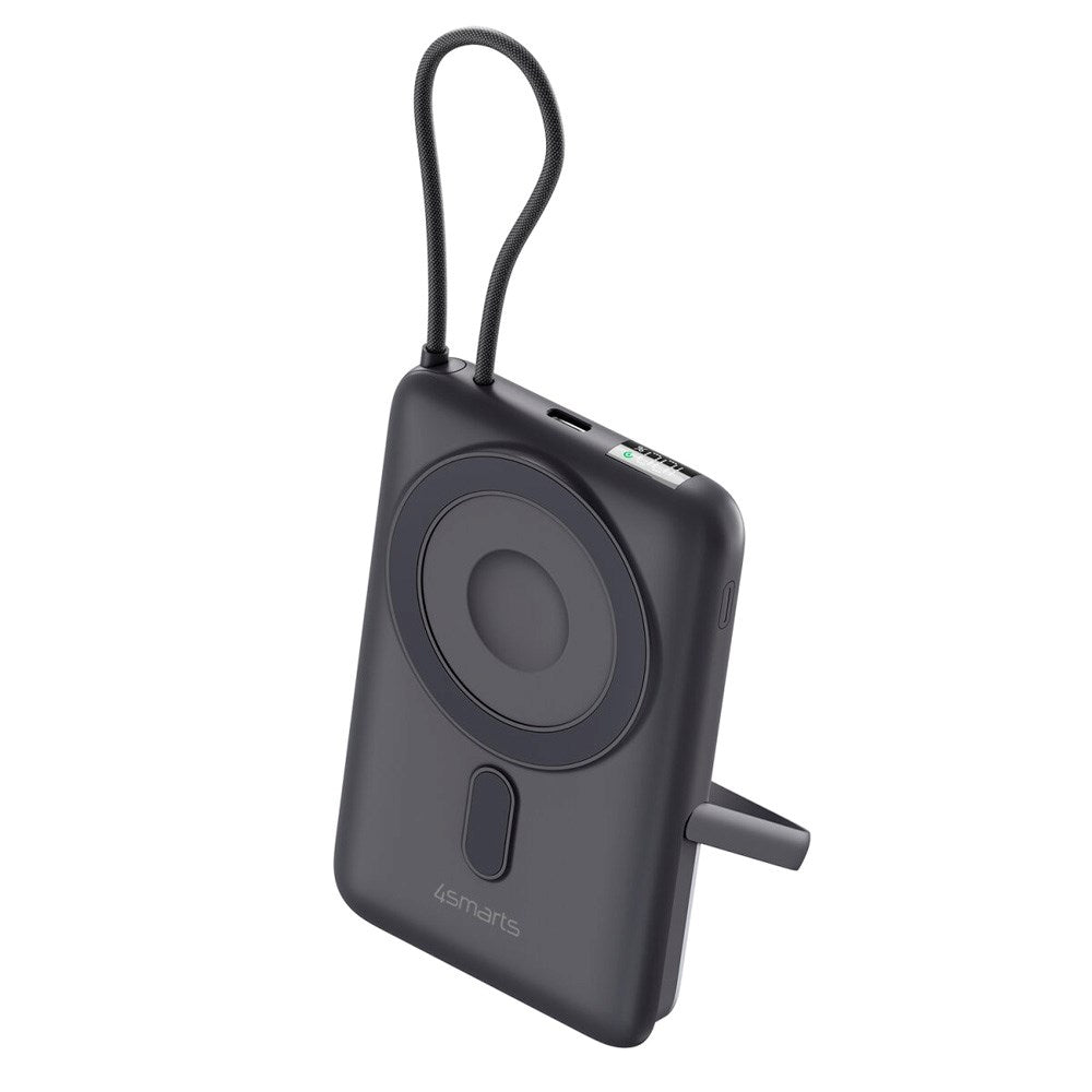 4smarts - Enterprise Pocket 10.000 mAh Trådløs PowerBank - 22.5W - Space Grey