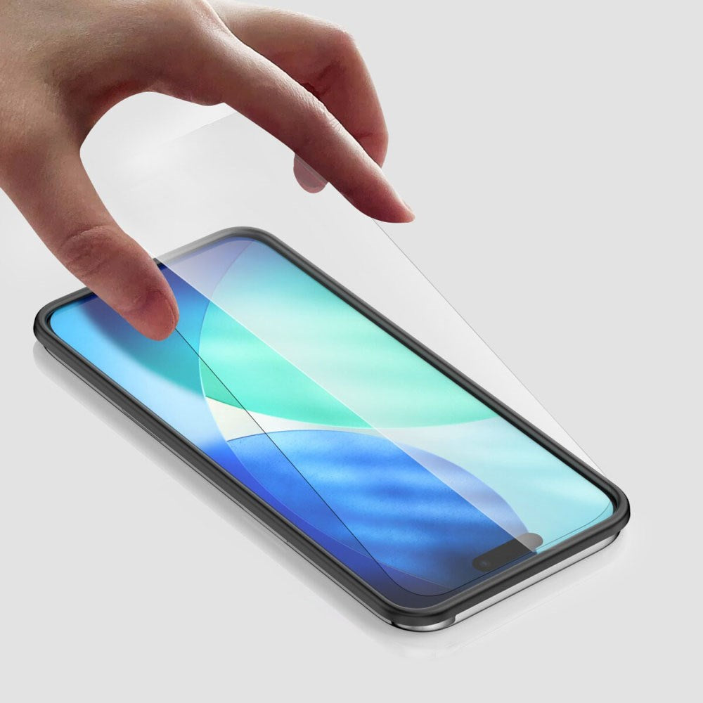 4Smarts iPhone Air Second Glass Hærdet Glas m. Monteringsramme - Case Friendly - Gennemsigtig