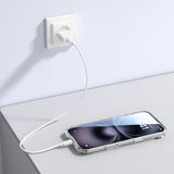 iPhone Air - 4Smarts 3-i-1 Premium Starter Set - MagSafe Mobil Cover, Skærmbeskyttelse & 20W Vægoplader - Gennemsigtig / Hvid